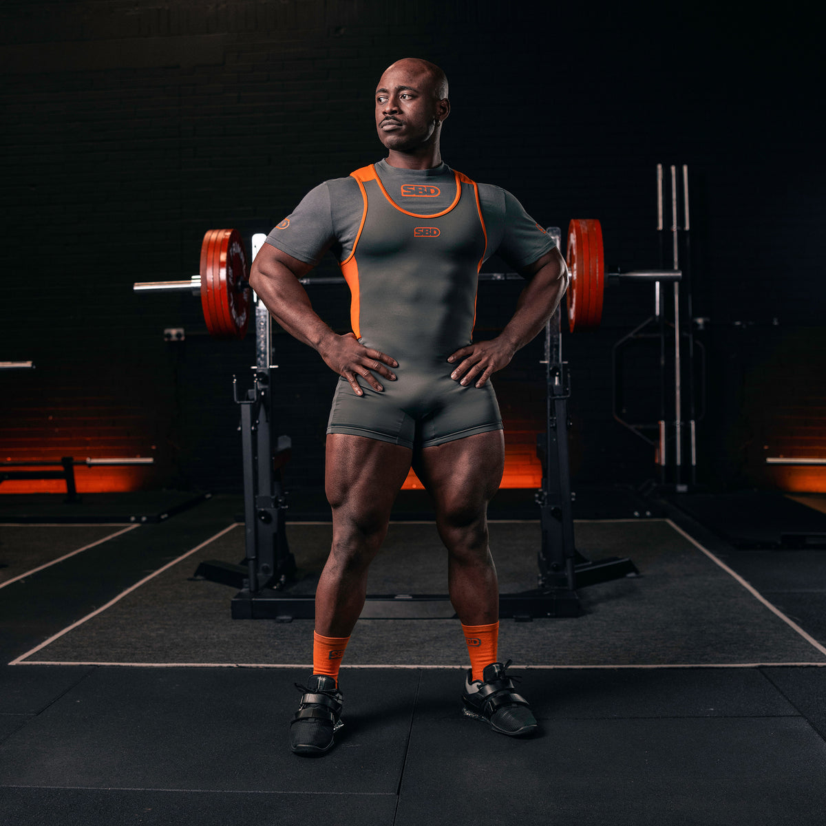 Singlet Powerlifting SBD pour la musculation et les sports de force – édition Forge (gris)