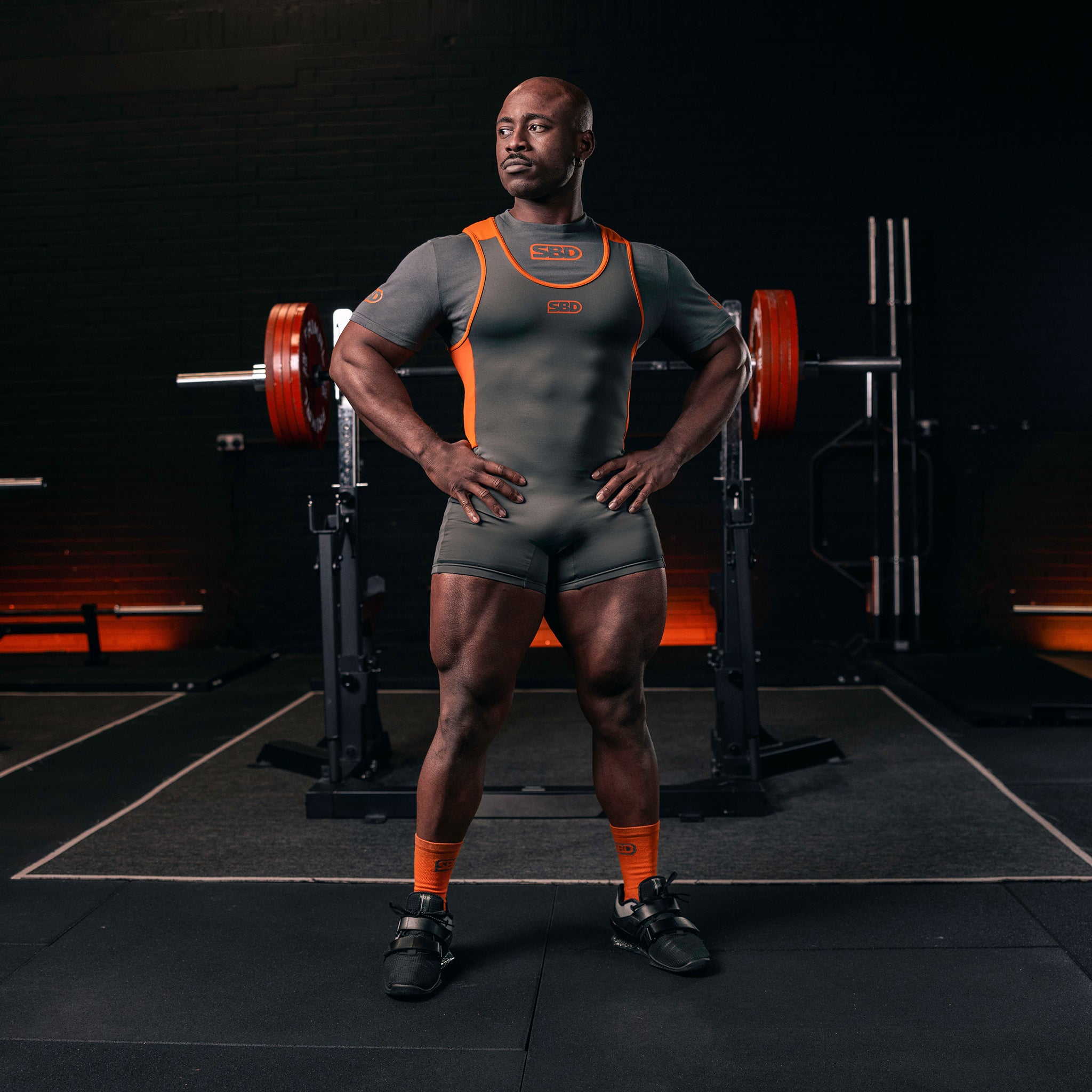 Singlet Powerlifting SBD pour la musculation et les sports de force – édition Forge (gris)