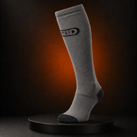 Chaussettes de deadlift SBD pour la musculation et les sports de force – édition Forge (gris)