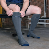 Chaussettes de deadlift SBD – édition Storm (Grey) – hautes, protègent les tibias au soulevé de terre