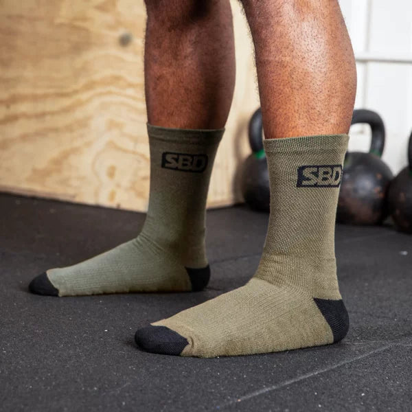 Chaussettes SBD – édition Endure (vert) – confort et maintien à l'entraînement