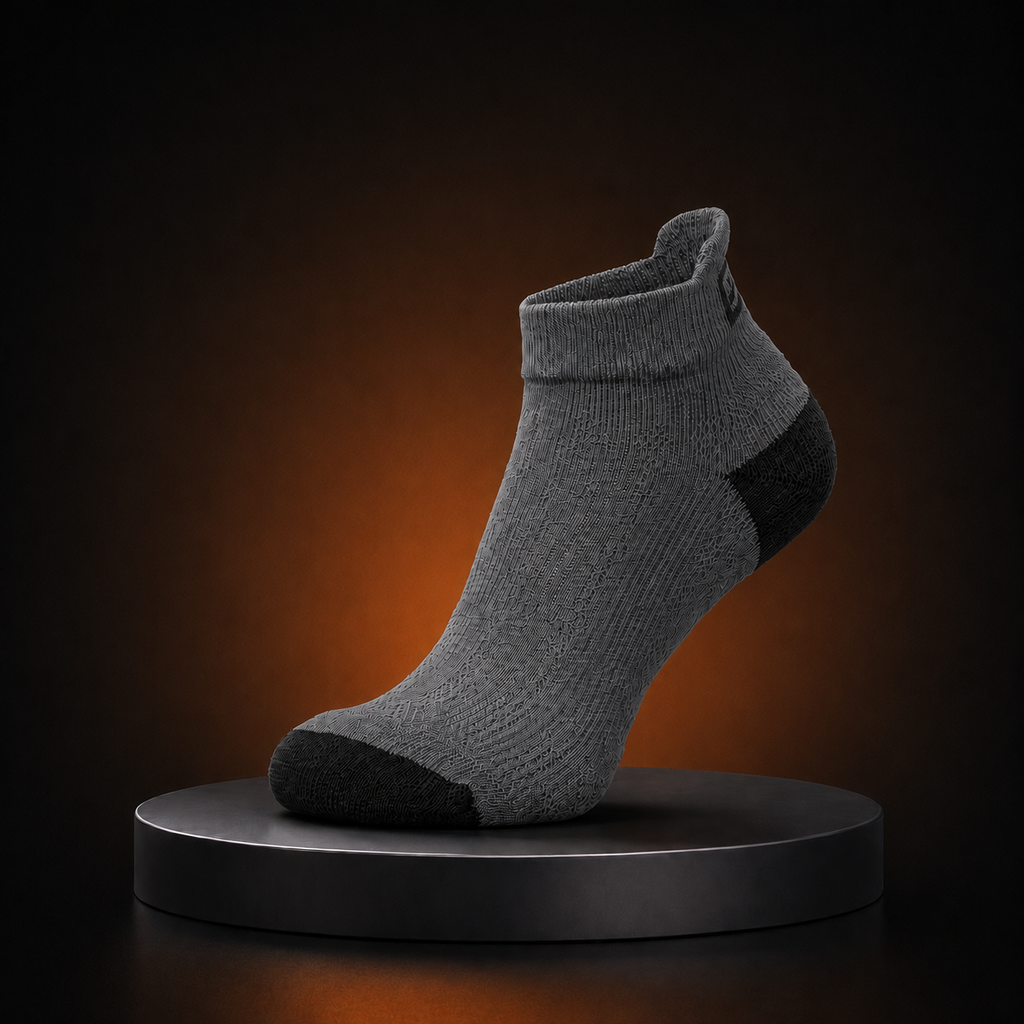 Socquettes SBD pour la musculation et les sports de force – édition Forge (gris)
